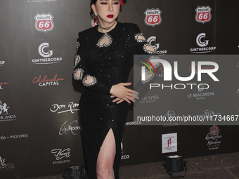 Anne Jakkaphong attends the red carpet for the Miss Universe Catrinas Gala at Antiguo Colegio de las Vizcainas in Mexico City, Mexico, on No...