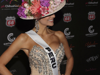 Miss Peru Tatiana Calmell attends the red carpet for the Miss Universe Catrinas Gala at Antiguo Colegio de las Vizcainas in Mexico City, Mex...