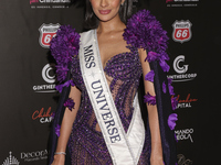 Miss Universe Sheynnis Palacios attends the red carpet for the Miss Universe Catrinas Gala at Antiguo Colegio de las Vizcainas in Mexico Cit...