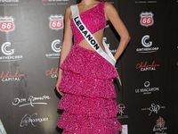 Miss Lebanon Nada Koussa attends the red carpet for the Miss Universe Catrinas Gala at Antiguo Colegio de las Vizcainas in Mexico City, Mexi...