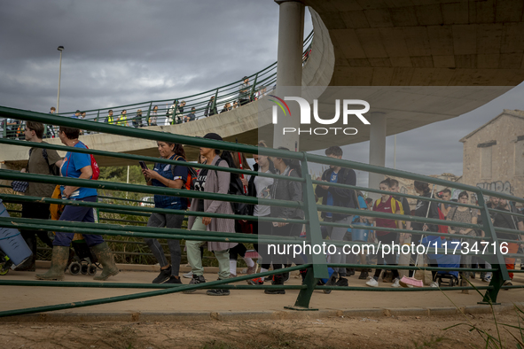 Thousands of volunteers participate in cleaning the areas affected by the floods of October 29 in Valencia. Towns such as Massanassa, Alfafa...