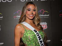 Miss Bonaire Ruby Pouchet attends the red carpet for the Miss Universe Catrinas Gala at Antiguo Colegio de las Vizcainas in Mexico City, Mex...