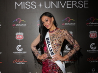 Miss Belize Halima Hoy attends the red carpet for the Miss Universe Catrinas Gala at Antiguo Colegio de las Vizcainas in Mexico City, Mexico...