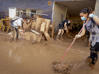 Thousands of volunteers participate in cleaning the areas affected by the floods of October 29 in Valencia. Towns such as Massanassa, Alfafa...