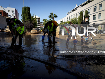 Thousands of volunteers participate in cleaning the areas affected by the floods of October 29 in Valencia. Towns such as Massanassa, Alfafa...