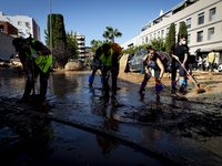 Thousands of volunteers participate in cleaning the areas affected by the floods of October 29 in Valencia. Towns such as Massanassa, Alfafa...