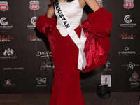 Miss Uzbekistan Nigina Fakhriddinova attends the red carpet for the Miss Universe Catrinas Gala at Antiguo Colegio de las Vizcainas in Mexic...