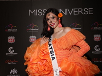 Miss Malaysia Sandra Lim attends the red carpet for the Miss Universe Catrinas Gala at Antiguo Colegio de las Vizcainas in Mexico City, Mexi...