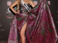 Miss Montenegro Rumina Ivezaj attends the red carpet for the Miss Universe Catrinas Gala at Antiguo Colegio de las Vizcainas in Mexico City,...