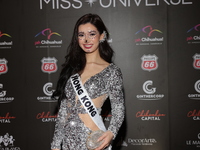 Miss Hong Kong Joanne Rhodes attends the red carpet for the Miss Universe Catrinas Gala at Antiguo Colegio de las Vizcainas in Mexico City,...