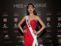 Miss China Xuhe Hou attends the red carpet for the Miss Universe Catrinas Gala at Antiguo Colegio de las Vizcainas in Mexico City, Mexico, o...