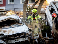 Thousands of volunteers participate in cleaning the areas affected by the floods of October 29 in Valencia. Towns such as Massanassa, Alfafa...