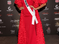 Miss Martinique Angelique Angarni-Filopon attends the red carpet for the Miss Universe Catrinas Gala at Antiguo Colegio de las Vizcainas in...