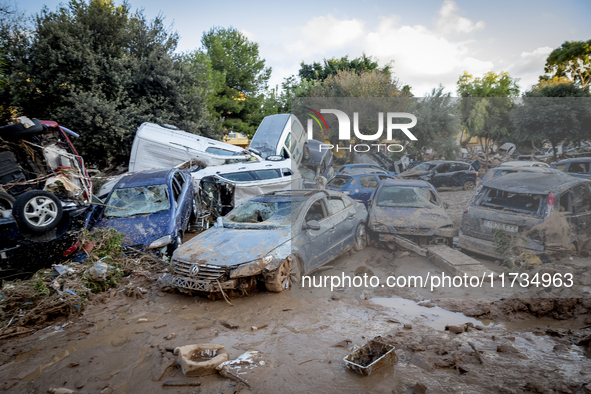 Thousands of volunteers participate in cleaning the areas affected by the floods of October 29 in Valencia. Towns such as Massanassa, Alfafa...