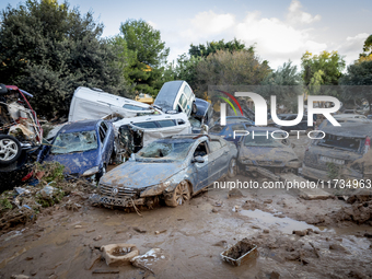 Thousands of volunteers participate in cleaning the areas affected by the floods of October 29 in Valencia. Towns such as Massanassa, Alfafa...