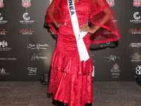 Miss Equatorial Guinea, Diana Angono Mouhafo, attends the red carpet for the Miss Universe Catrinas Gala at Antiguo Colegio de las Vizcainas...