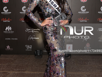 Miss Israel Ofir Korsia attends the red carpet for the Miss Universe Catrinas Gala at Antiguo Colegio de las Vizcainas in Mexico City, Mexic...