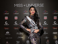 Miss Israel Ofir Korsia attends the red carpet for the Miss Universe Catrinas Gala at Antiguo Colegio de las Vizcainas in Mexico City, Mexic...