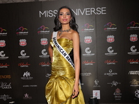 Miss Dominican Republic Celinee Santos Frias attends the red carpet for the Miss Universe Catrinas Gala at Antiguo Colegio de las Vizcainas...