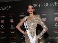 Miss Costa Rica Elena Hidalgo Ramirez attends the red carpet for the Miss Universe Catrinas Gala at Antiguo Colegio de las Vizcainas in Mexi...