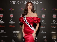 Miss Honduras Stephanie Cam attends the red carpet for the Miss Universe Catrinas Gala at Antiguo Colegio de las Vizcainas in Mexico City, M...