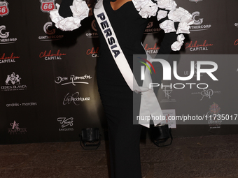 Miss Persia Ava Vahneshan attends the red carpet for the Miss Universe Catrinas Gala at Antiguo Colegio de las Vizcainas in Mexico City, Mex...