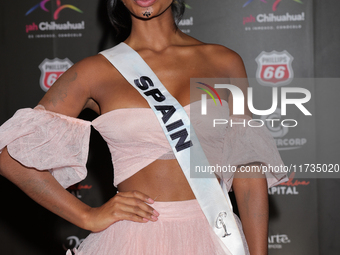 Miss Spain Michelle Jimenez attends the red carpet for the Miss Universe Catrinas Gala at Antiguo Colegio de las Vizcainas in Mexico City, M...