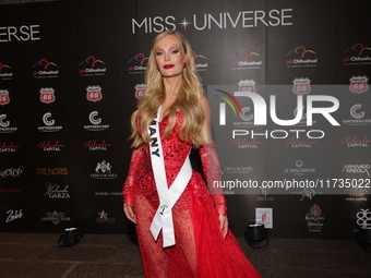 Miss Germany Pia Theissen attends the red carpet for the Miss Universe Catrinas Gala at Antiguo Colegio de las Vizcainas in Mexico City, Mex...