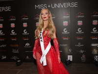 Miss Germany Pia Theissen attends the red carpet for the Miss Universe Catrinas Gala at Antiguo Colegio de las Vizcainas in Mexico City, Mex...