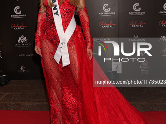 Miss Germany Pia Theissen attends the red carpet for the Miss Universe Catrinas Gala at Antiguo Colegio de las Vizcainas in Mexico City, Mex...