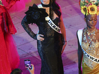 Miss Ukraine Alina Ponomarenko walks on the runway during the Miss Universe Catrinas Gala at Antiguo Colegio de las Vizcainas in Mexico City...