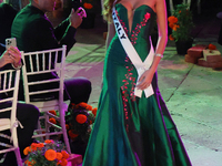 Miss Italy Glelany Cavalcante walks on the runway during the Miss Universe Catrinas Gala at Antiguo Colegio de las Vizcainas in Mexico City,...