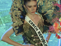 Miss Czech Republic Marie Danci walks on the runway during the Miss Universe Catrinas Gala at Antiguo Colegio de las Vizcainas in Mexico Cit...