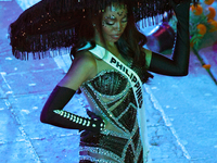 Miss Philippines Chelsea Anne Manalo walks on the runway during the Miss Universe Catrinas Gala at Antiguo Colegio de las Vizcainas in Mexic...