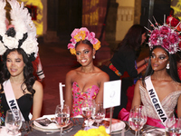 Miss Turks and Caicos Islands Raynae Myers and Miss Nigeria Chidimma Adetshina attend the Miss Universe Catrinas Gala at Antiguo Colegio de...