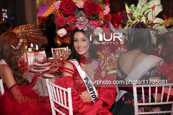 Miss Puerto Rico Jennifer Colon Alvarado attends the Miss Universe Catrinas Gala at Antiguo Colegio de las Vizcainas in Mexico City, Mexico,...