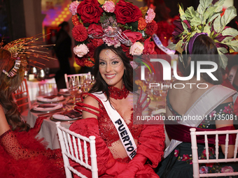 Miss Puerto Rico Jennifer Colon Alvarado attends the Miss Universe Catrinas Gala at Antiguo Colegio de las Vizcainas in Mexico City, Mexico,...