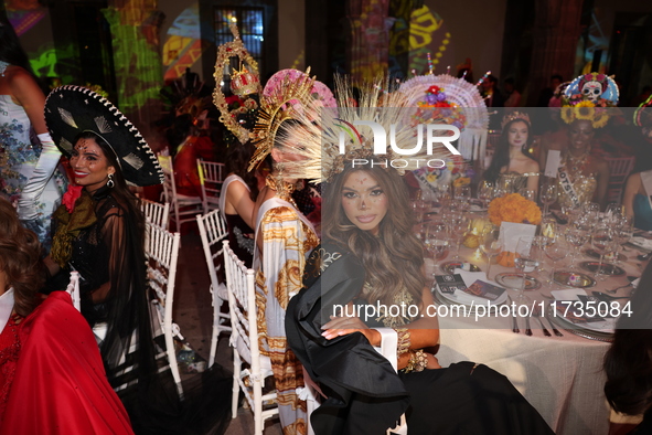 Miss United States Alma Cooper attends the Miss Universe Catrinas Gala at Antiguo Colegio de las Vizcainas in Mexico City, Mexico, on Novemb...