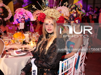 Miss Switzerland Laura Bircher attends the Miss Universe Catrinas Gala at Antiguo Colegio de las Vizcainas in Mexico City, Mexico, on Novemb...