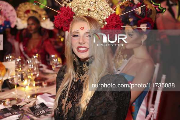 Miss Switzerland Laura Bircher attends the Miss Universe Catrinas Gala at Antiguo Colegio de las Vizcainas in Mexico City, Mexico, on Novemb...