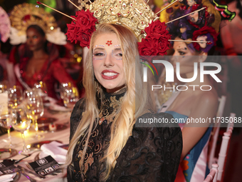 Miss Switzerland Laura Bircher attends the Miss Universe Catrinas Gala at Antiguo Colegio de las Vizcainas in Mexico City, Mexico, on Novemb...