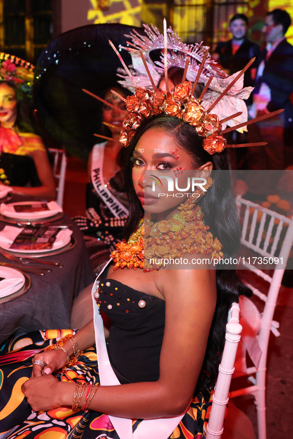 Miss Guyana Ariana Blaize attends the Miss Universe Catrinas Gala at Antiguo Colegio de las Vizcainas in Mexico City, Mexico, on November 1,...