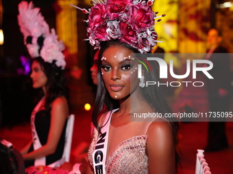 Miss Nigeria Chidimma Adetshina attends the Miss Universe Catrinas Gala at Antiguo Colegio de las Vizcainas in Mexico City, Mexico, on Novem...