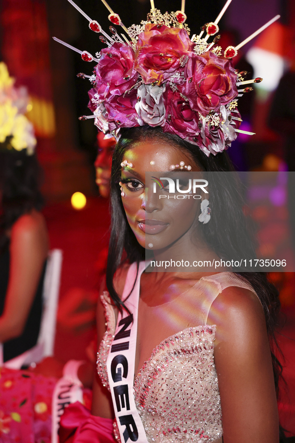 Miss Nigeria Chidimma Adetshina attends the Miss Universe Catrinas Gala at Antiguo Colegio de las Vizcainas in Mexico City, Mexico, on Novem...