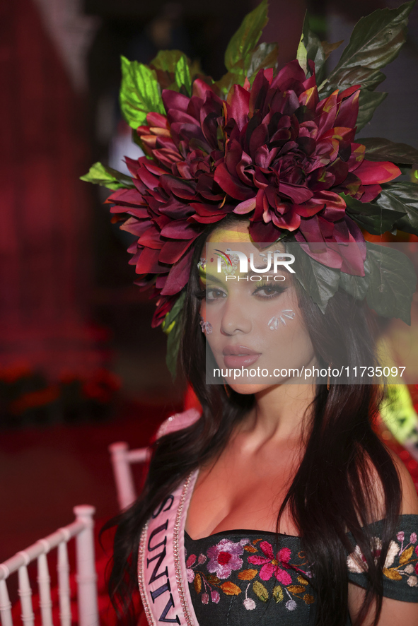 Miss Universe Sheynnis Palacios attends the Miss Universe Catrinas Gala at Antiguo Colegio de las Vizcainas in Mexico City, Mexico, on Novem...