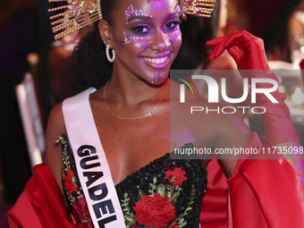 Miss Guadeloupe Coraly Desplan attends the Miss Universe Catrinas Gala at Antiguo Colegio de las Vizcainas in Mexico City, Mexico, on Novemb...