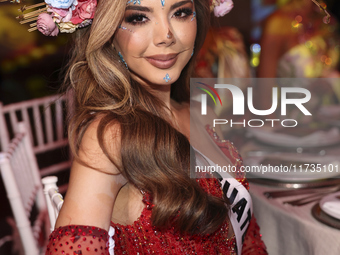 Miss Guatemala Ana Gabriela Villanueva Jolon attends the Miss Universe Catrinas Gala at Antiguo Colegio de las Vizcainas in Mexico City, Mex...