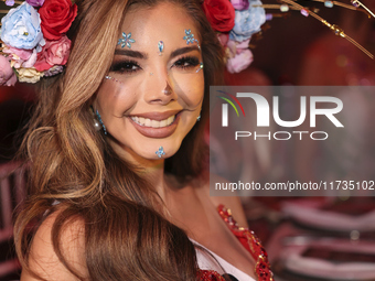 Miss Guatemala Ana Gabriela Villanueva Jolon attends the Miss Universe Catrinas Gala at Antiguo Colegio de las Vizcainas in Mexico City, Mex...