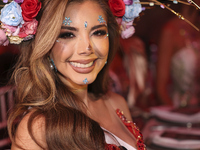 Miss Guatemala Ana Gabriela Villanueva Jolon attends the Miss Universe Catrinas Gala at Antiguo Colegio de las Vizcainas in Mexico City, Mex...