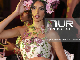 Miss Slovakia Petra Sivakova attends the Miss Universe Catrinas Gala at Antiguo Colegio de las Vizcainas in Mexico City, Mexico, on November...